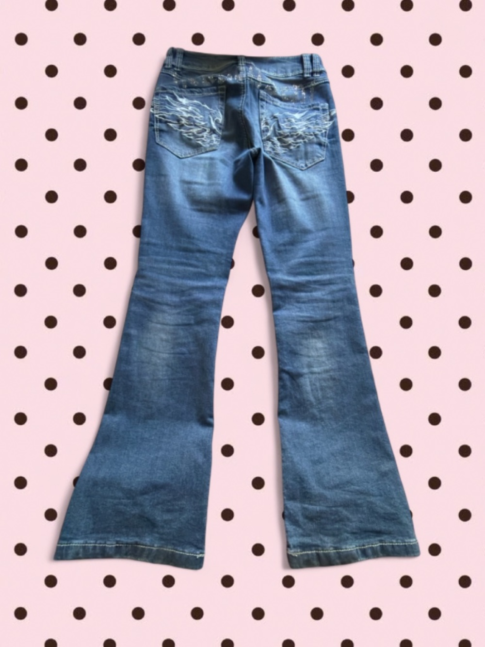 Ninth Hall Zumiez Bling/Embroidered Bootcut Jeans